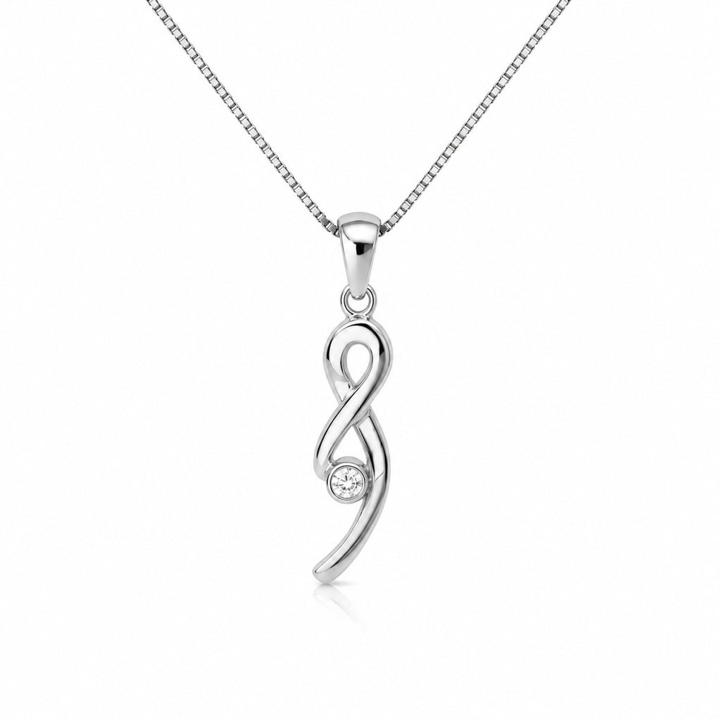 10K white gold pendant necklace featuring a 0.60 carat natural round diamond on a box chain, elegant minimalist fine jewelry for everyday wear.