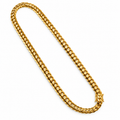 14K yellow gold Cuban link chain necklace featuring bold 9.2mm polished links, a secure clasp, and a luxurious men's jewelry design by La Noosha Jewelry.