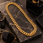 Men’s 14K Solid Gold Cuban Link Necklace – 12.2mm | La Noosha