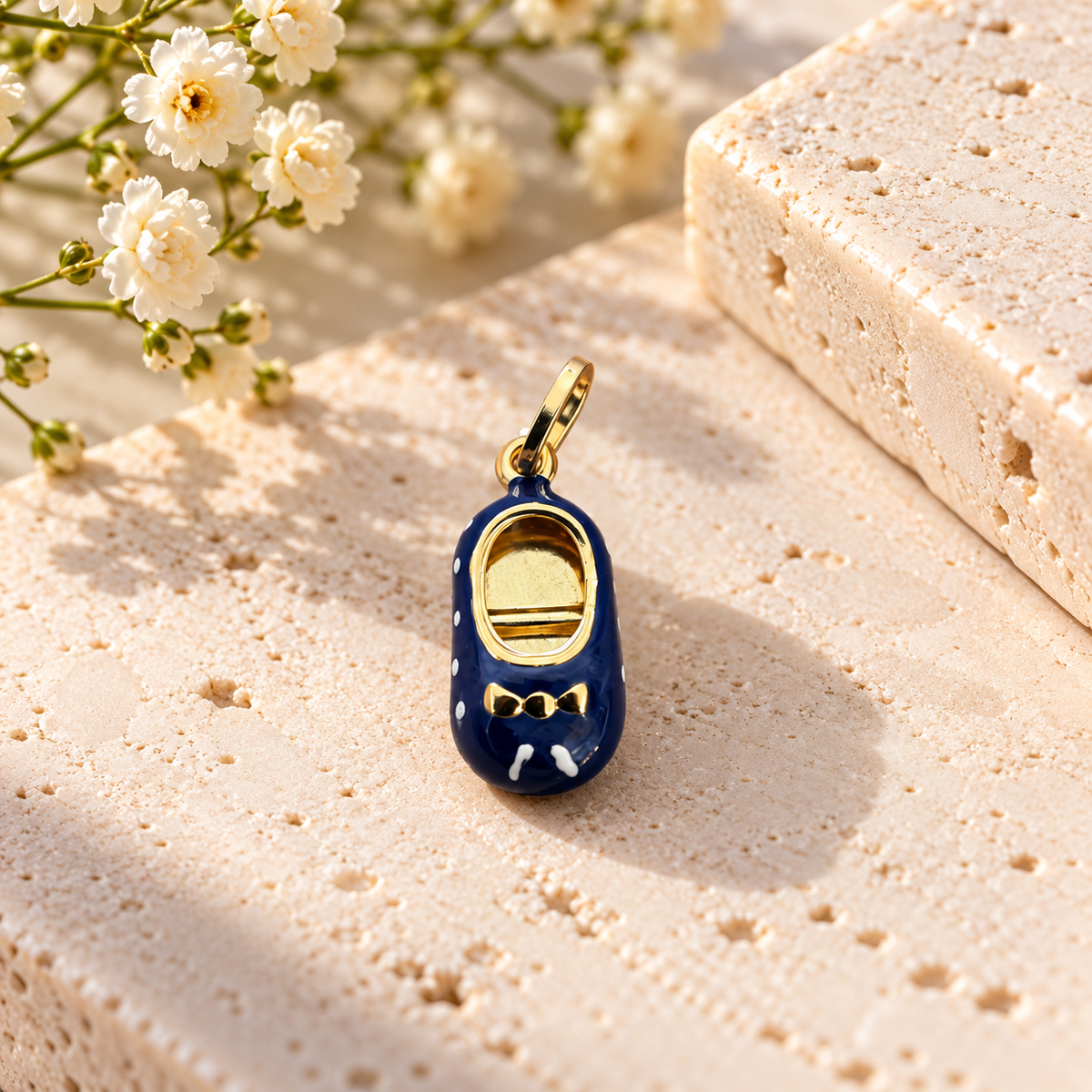 14K Gold Baby Shoe Charm Pendant | Perfect Baby Shower Gift – La Noosha Jewelry