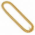 Men’s 14K Solid Gold Cuban Link Necklace – 12.2mm | La Noosha
