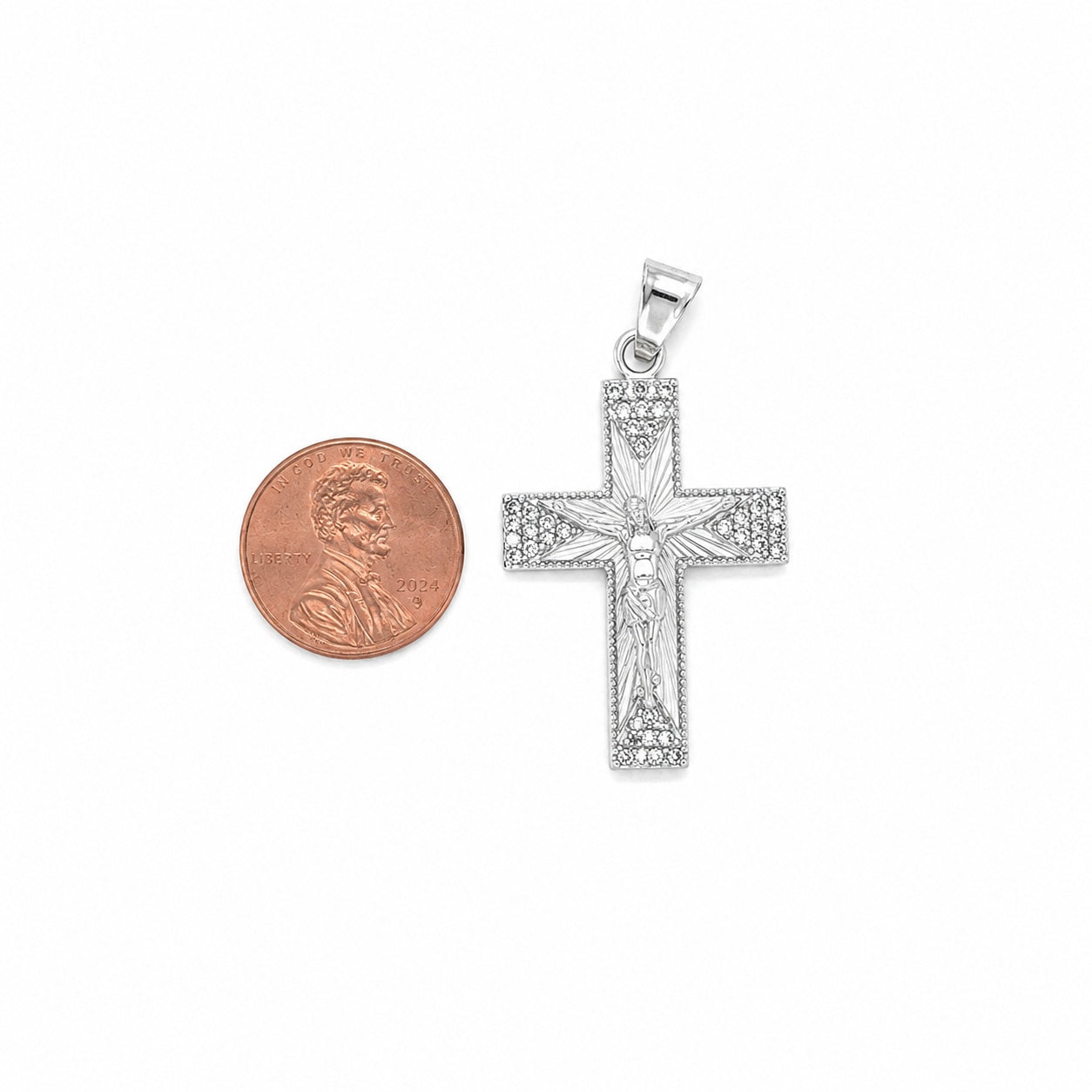 Sterling Silver Crucifix Cross Necklace