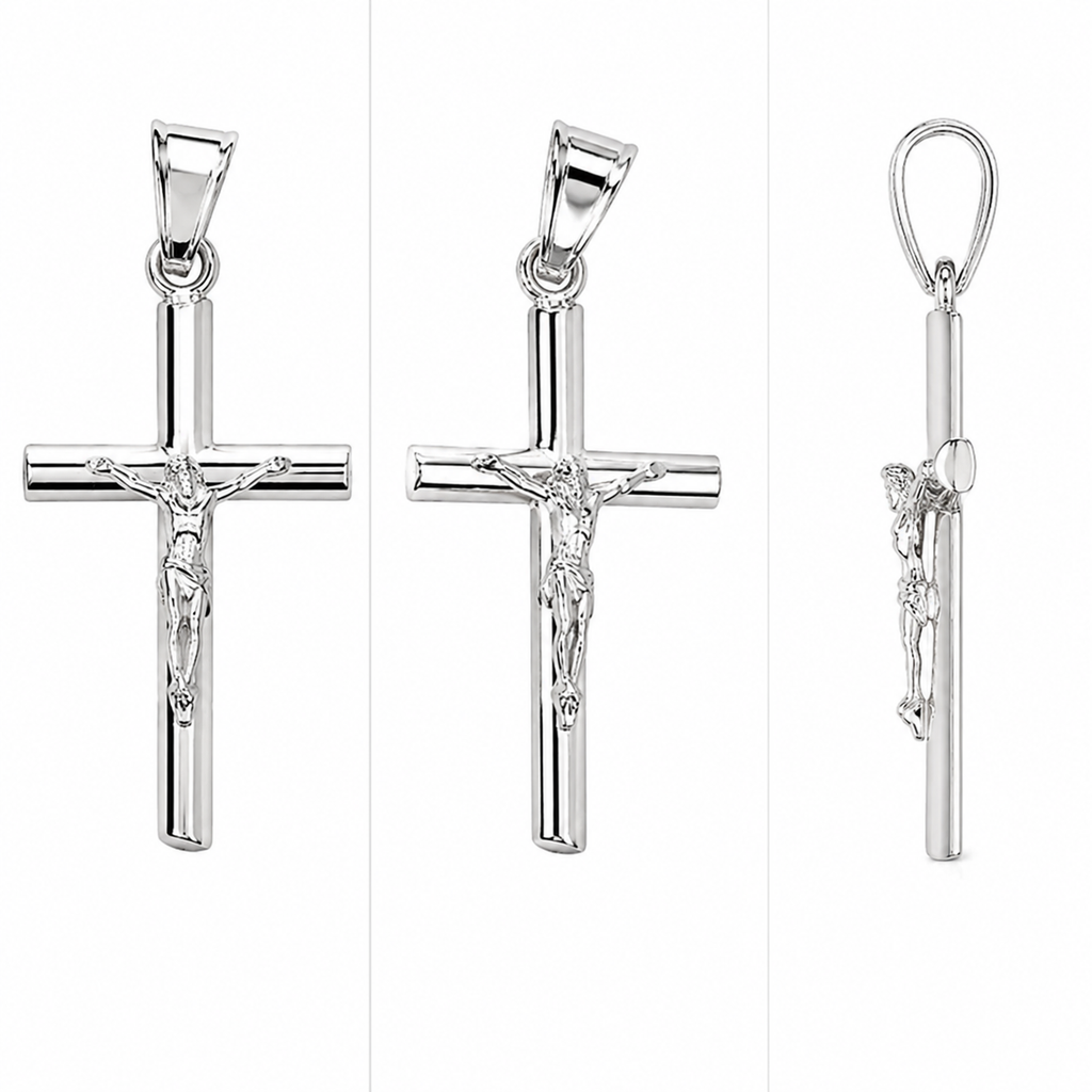 Sterling Silver Crucifix Cross Necklace