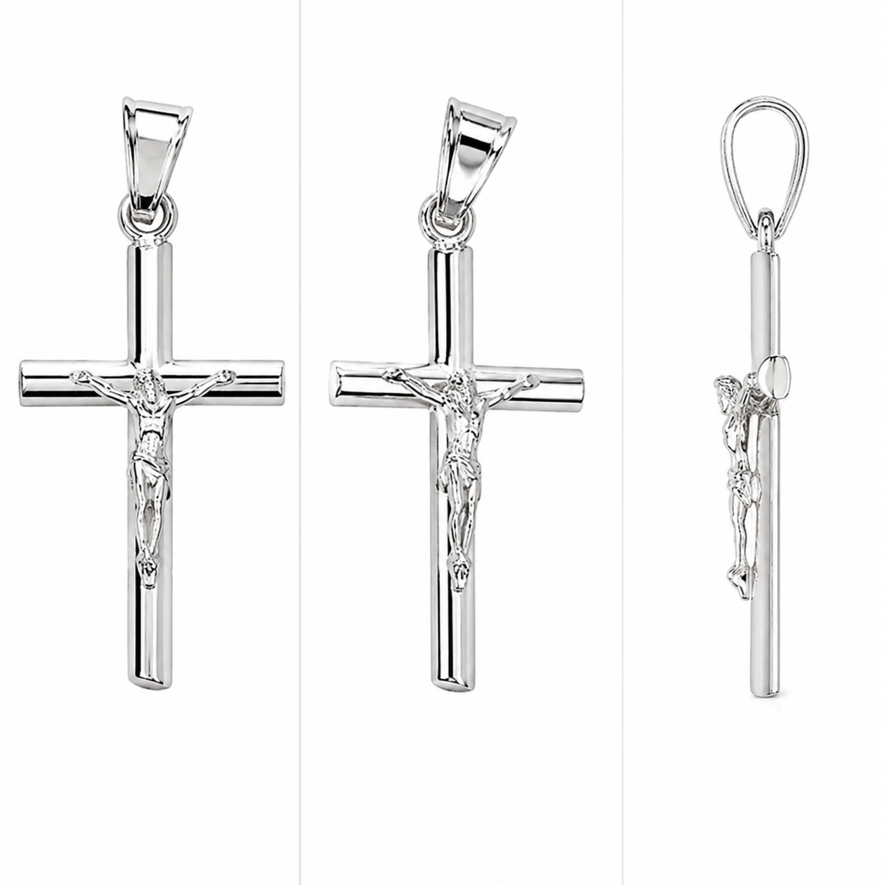 Sterling Silver Crucifix Cross Necklace