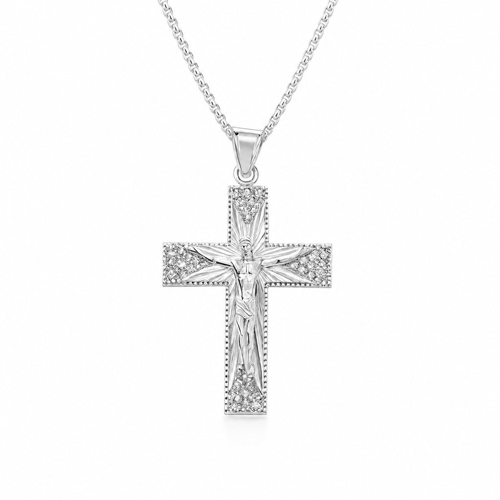Sterling Silver Crucifix Cross Necklace
