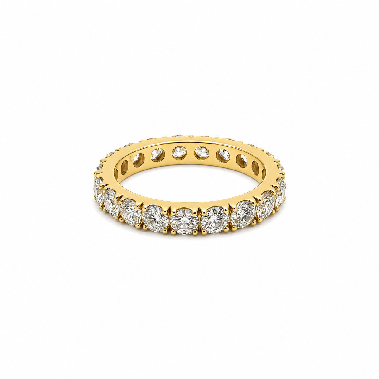 3.75 CTW Round Diamond Eternity Band in 18K Yellow Gold