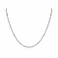18K white gold diamond tennis necklace featuring 142 brilliant diamonds totaling 2.30 carats