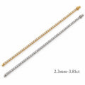 Yellow and White Gold Round Lab-Grown Diamond Tennis Bracelets with Brilliant Cut Diamonds – La Noosha Jewelry