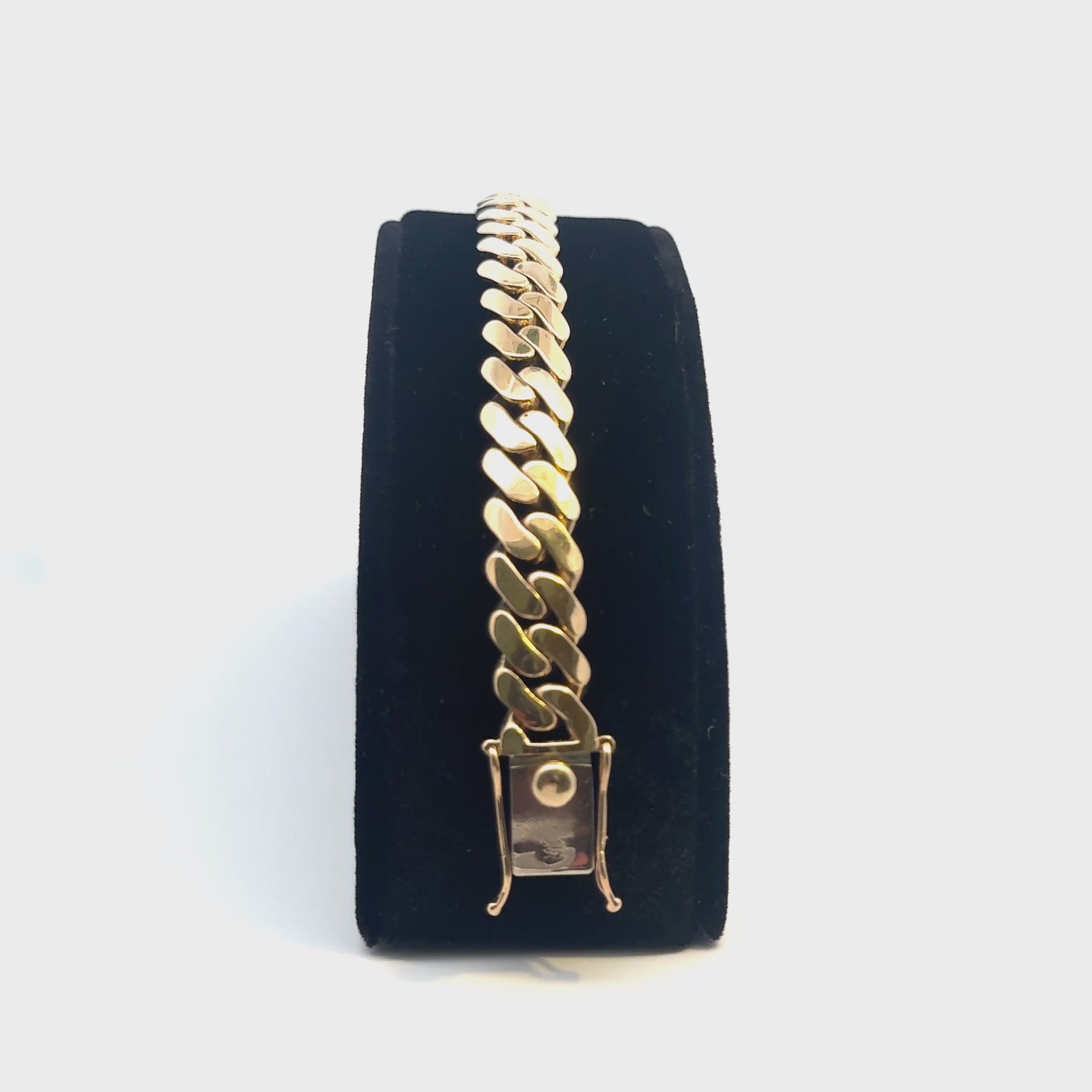 18K Yellow Gold Miami Cuban Link Bracelet | Solid Gold Men’s Luxury Chain Bracelet