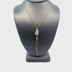 14K Two-Tone Gold Tassel Necklace