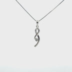 10K White Gold Natural Diamond Pendant Necklace – 0.60 Carat