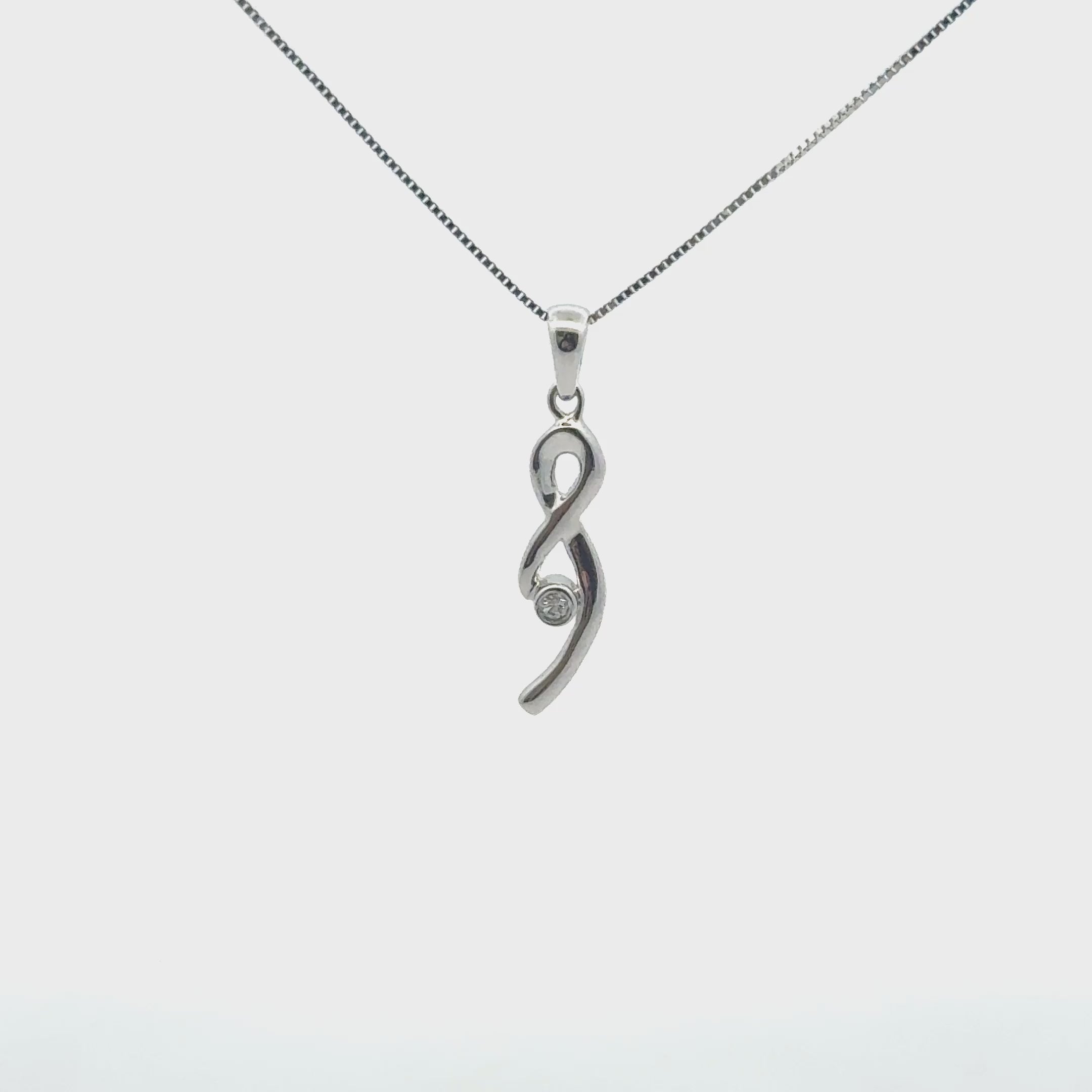 10K White Gold Natural Diamond Pendant Necklace – 0.60 Carat