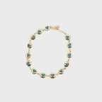 Title  14K Gold Evil Eye Bracelet – Blue Enamel Protection Bracelet