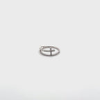 14K White Gold Diamond Cross Wrap Ring