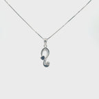 10K White Gold 0.55 CT Diamond Heart Pendant Necklace