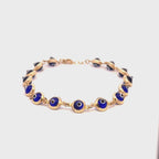 14K Yellow Gold Evil Eye Bracelet | Luxury Protection Bracelet for Women