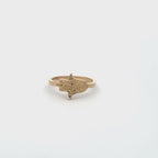 14K Yellow Gold Filigree Hamsa Ring
