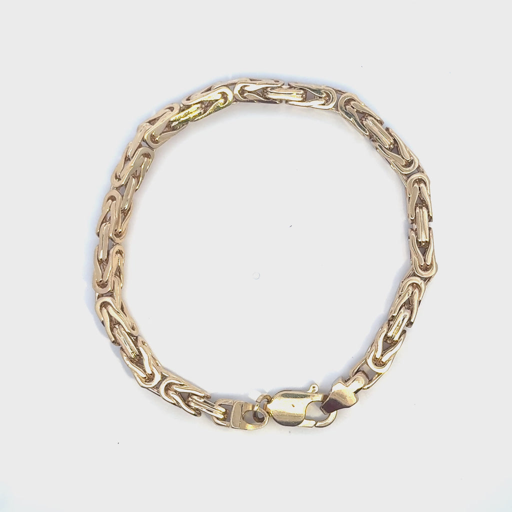 14K Gold Byzantine Link Bracelet 4.8mm