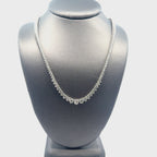 14K White Gold Diamond Graduated Tennis Necklace 5.59 CTW