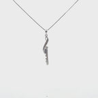10K White Gold Infinity Key Pendant Necklace with 0.66 CT Natural Diamond