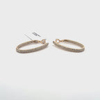 14K Gold Diamond Inside-Out Hoop Earrings