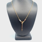 14K Tri-Color Gold Tassel Necklace