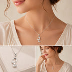 10K White Gold 0.55 CT Diamond Heart Pendant Necklace